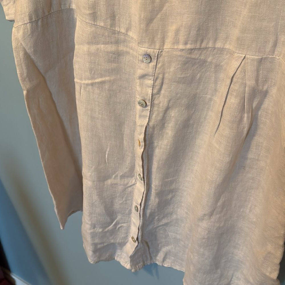 TERZO MILLENNIO Made in Italy 100% Linen Top - M - Great Condition - Picture 5 of 7